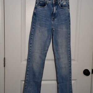Zara Light Blue Straight Leg Jeans